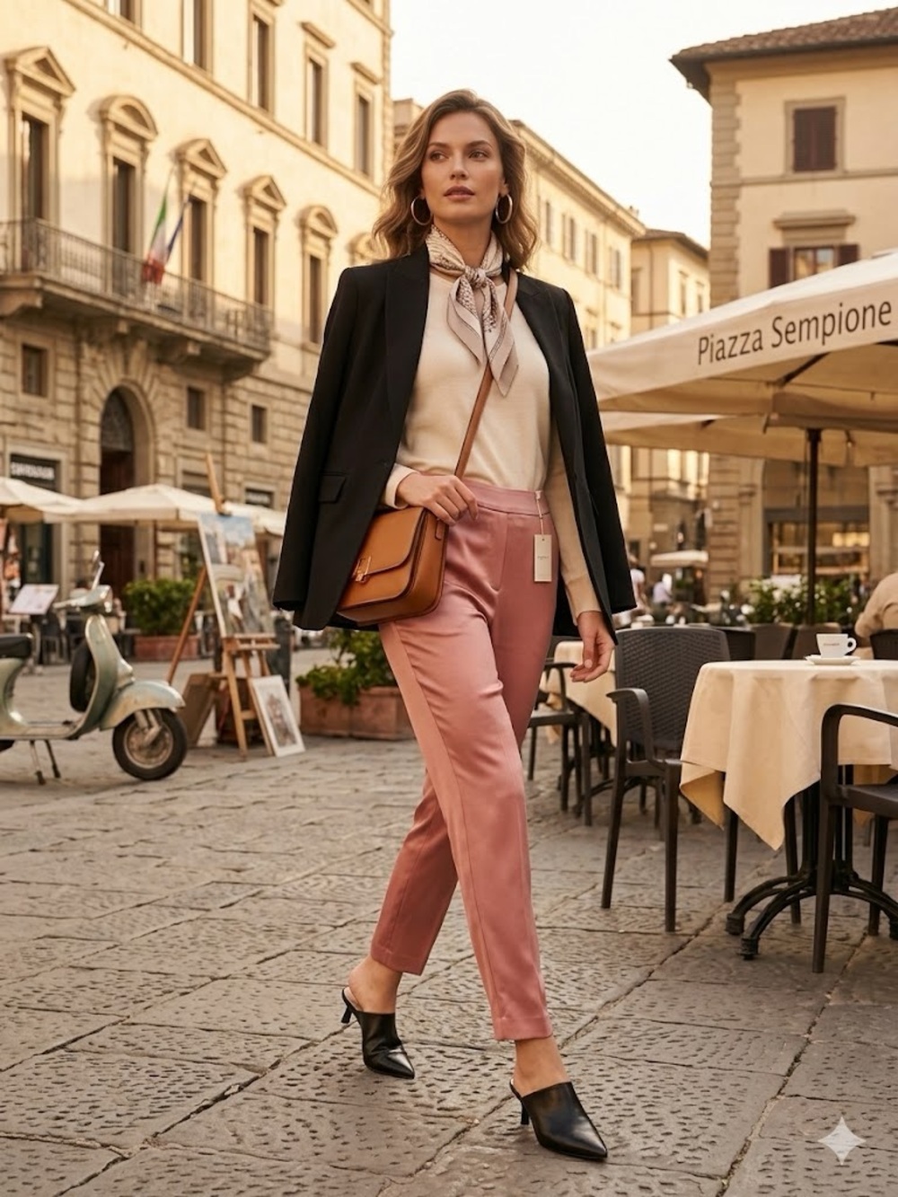 Piazza Sempione Pink Ankle Pants Sz42 US6